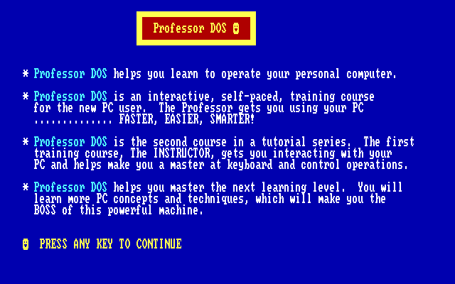 Professor DOS 2.30 - Intro